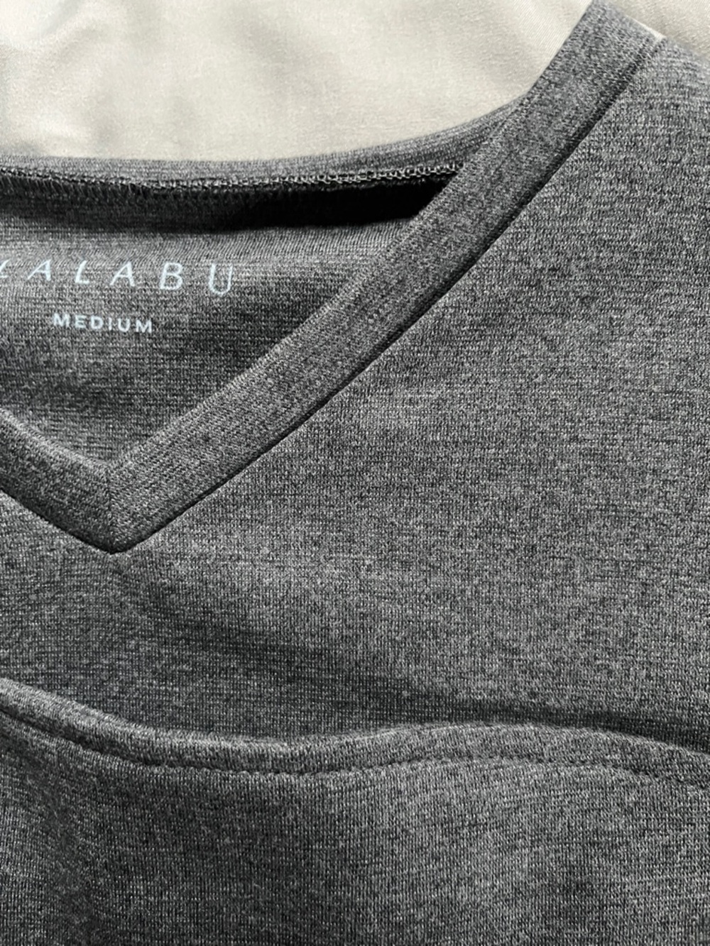 Lalabu Baby Wearing V-Neck Shirt in Dark Gray - Picture 10 of 10